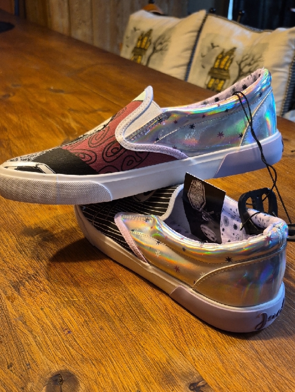 The Nightmare Before Christmas Slip-On Flats - Jack & Sally Graphic - Picture 3 of 5